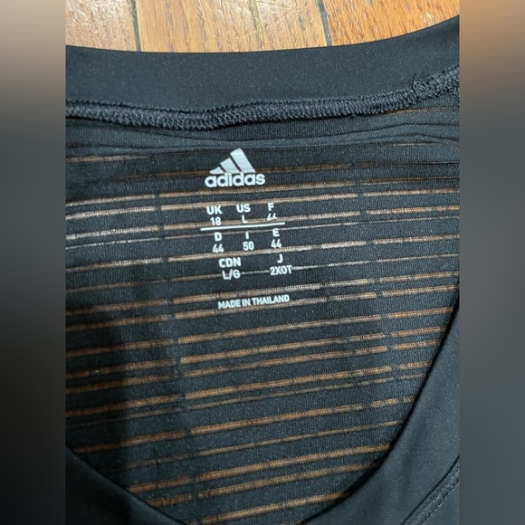 Adidas Black and Brown Striped Long Sleeve Top - Picture 2 of 12